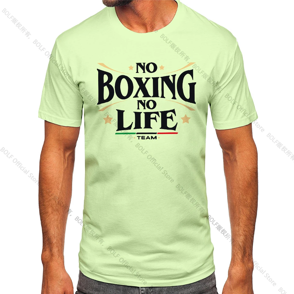 No Boxing No Life Gym Printed Vintage Men T-shirt Sport 100