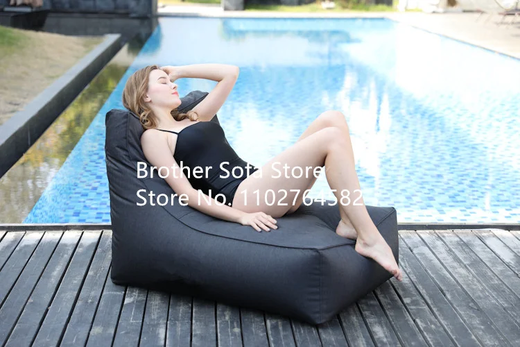 L shape Floating Beanbag Swimming Pool Waterproof Beanbag Play Mat Bean Bag Sofa Bed relax high quality pool floats cover only