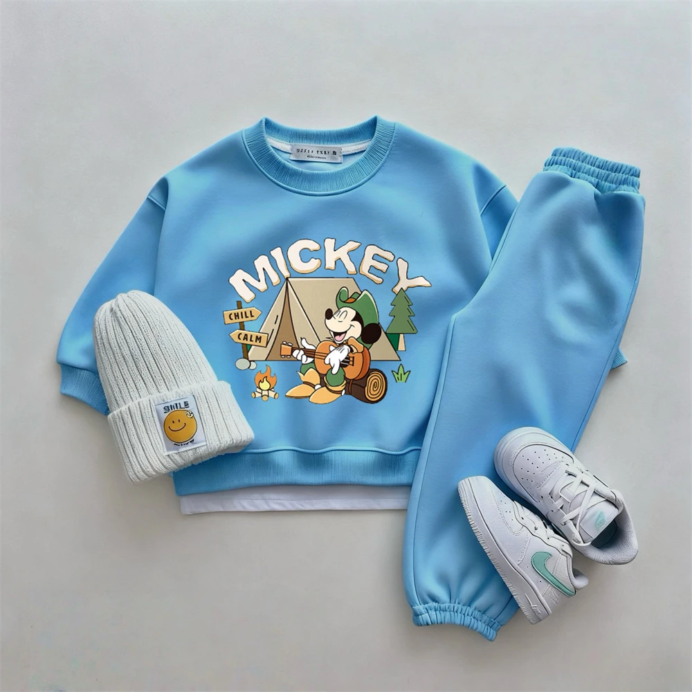 بلايز + السراويل 2 قطعة ميكي ماوس بلوزات مطبوعة بل...