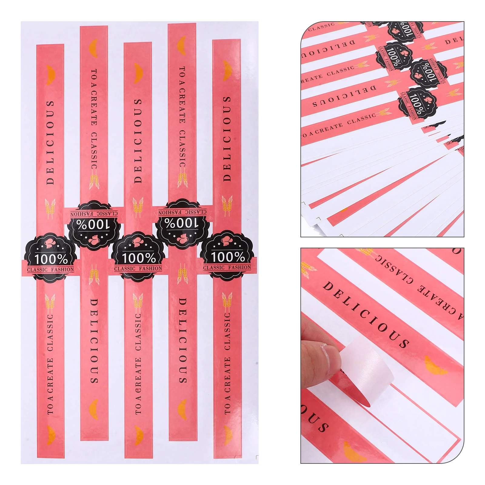 

Ganazono Hand Made Lollipop Sealing Sticker 100Pcs Self Adhesive Seal Paper Labels