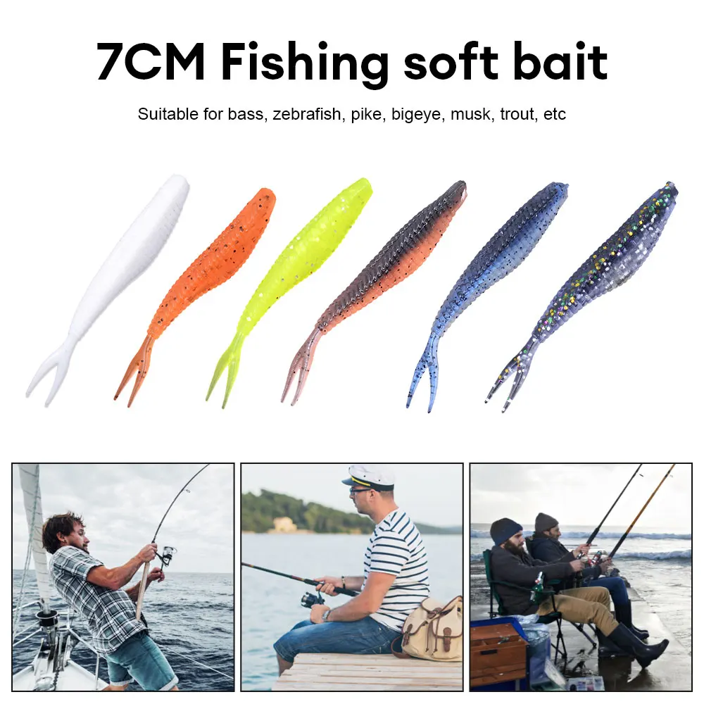 7cm Fishing Soft Lures Silicone Bait 2g Swimbait Wobblers Bass