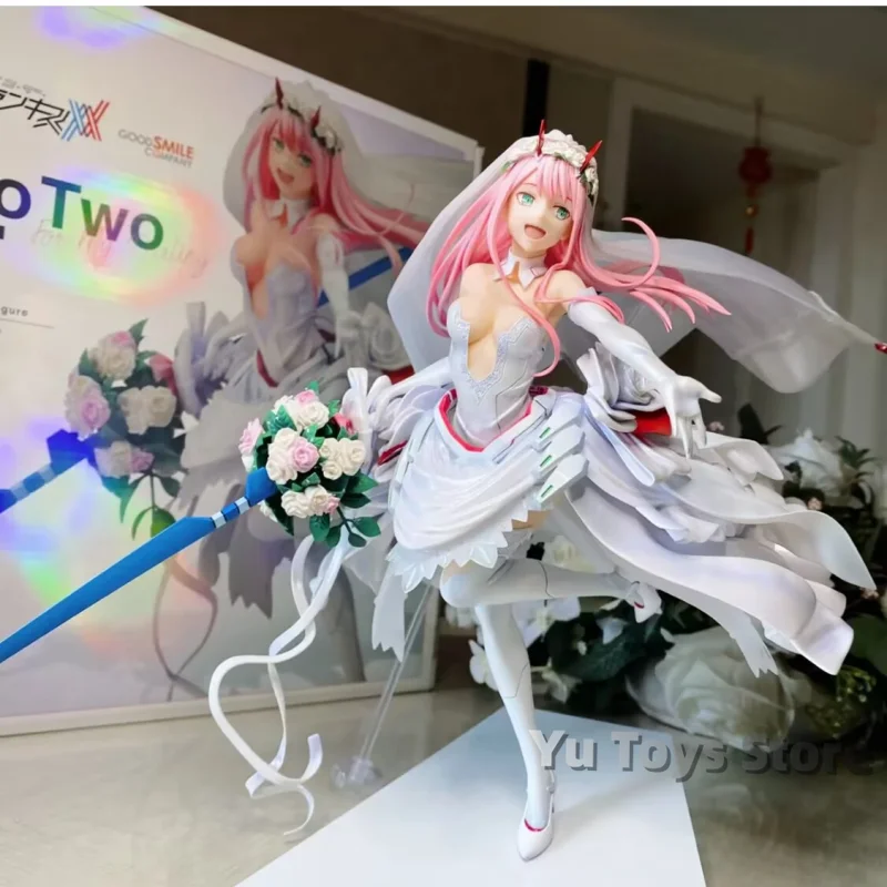 

27cm Original Darling In The Franxx Anime Figure Zero Two 02 Wedding Action Figure Hiro Ichigo Goro My Darling Model Collect Toy