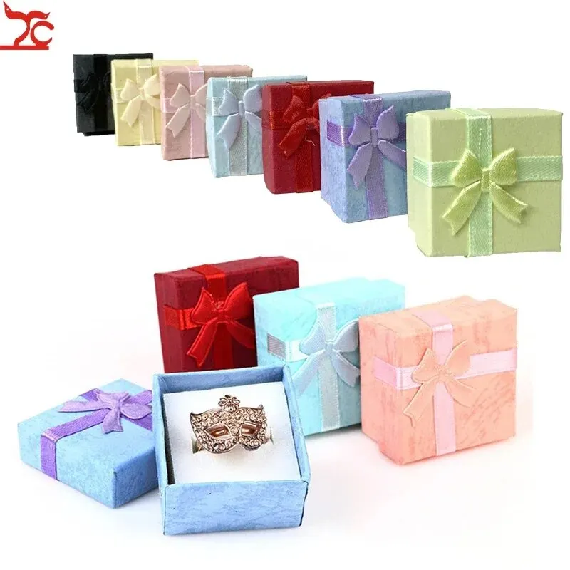 Jewelry Box 12pcs Ring Storage Box Earring Storage Gift Box Paper Jewelry Packaging Container Small Jewelry Display