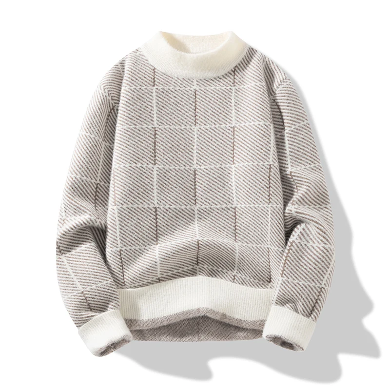 Spring Pullovers Streetwear Men's Clothing Sweater For Men Men's Sweat-shirt Knit Autumn Fashion Casual Hombre Warm Solid Male