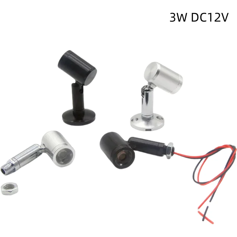 LED MINI Spotlight 3W DC12V Cabinet Ceiling Light for Jewelry Showcase Display Interface Shop Interior Toy Decoration Desktop