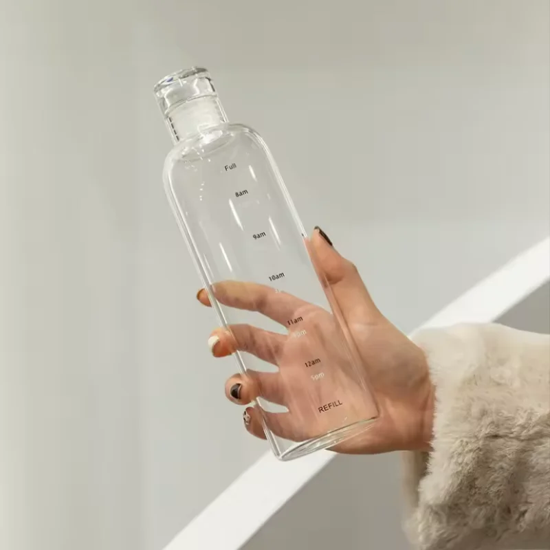 Sport Water Bottle - Reusable 500ML & 750ML Plastic Water Bottle With Lid & Non-Slip Sleeve