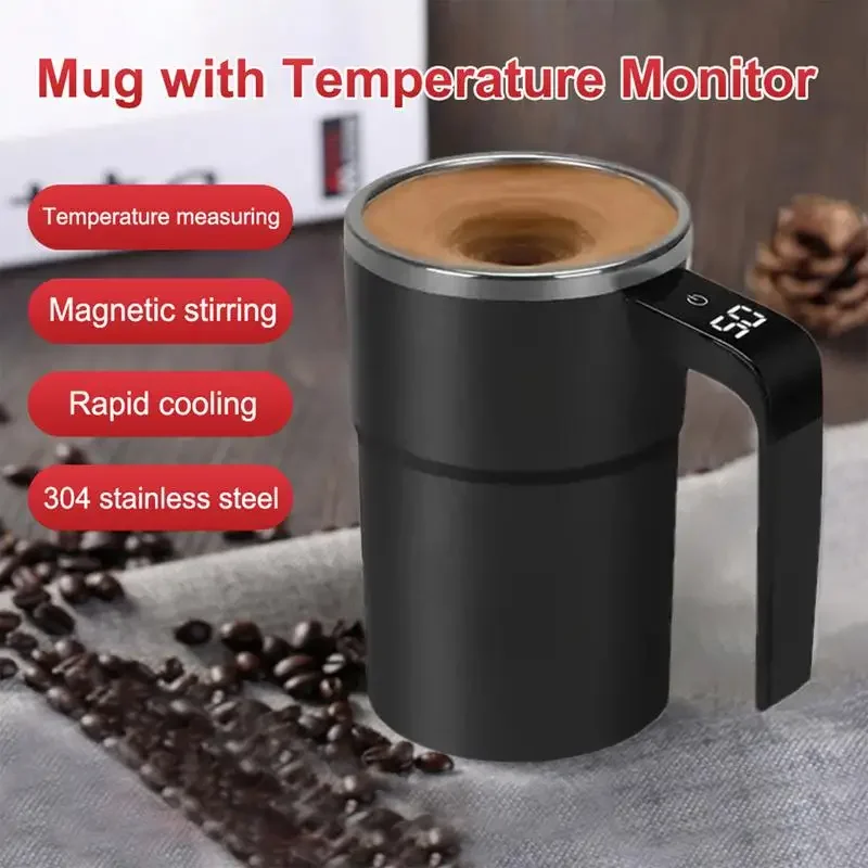 LCD Self Stirring Coffee Mug - كوب قهوة ذاتي التحر...