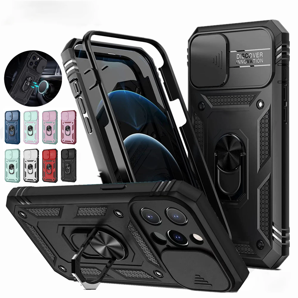 

Heavy Duty Camera Cover Build in 360° Case for iPhone 15 14 13 Pro Max 12Pro 11 Pro Max XS XR X Shockproof Grade Protective Case