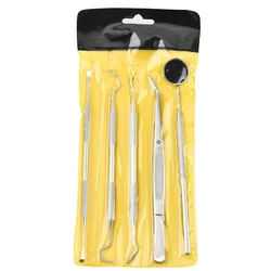 Professional Dental Mirror and Pick Tool Set - Complete Oral Care Kit (5 Pcs)