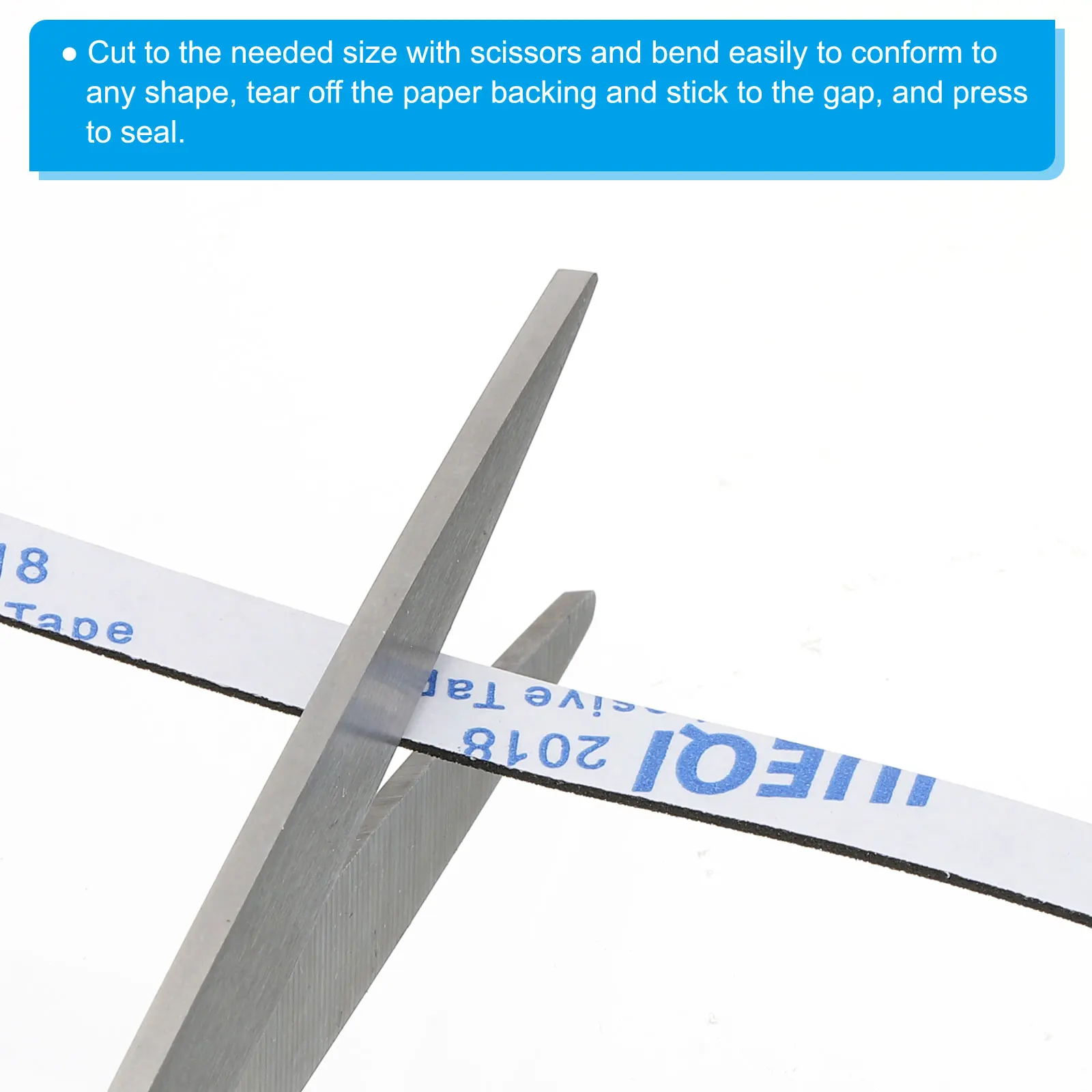 Door Seal Strip 5M Self-adhesive Weather Stripping Door Seal Single Sided Sealing Foam Tape 5/8mm Wide Insulation Tape for Door Window Furniture