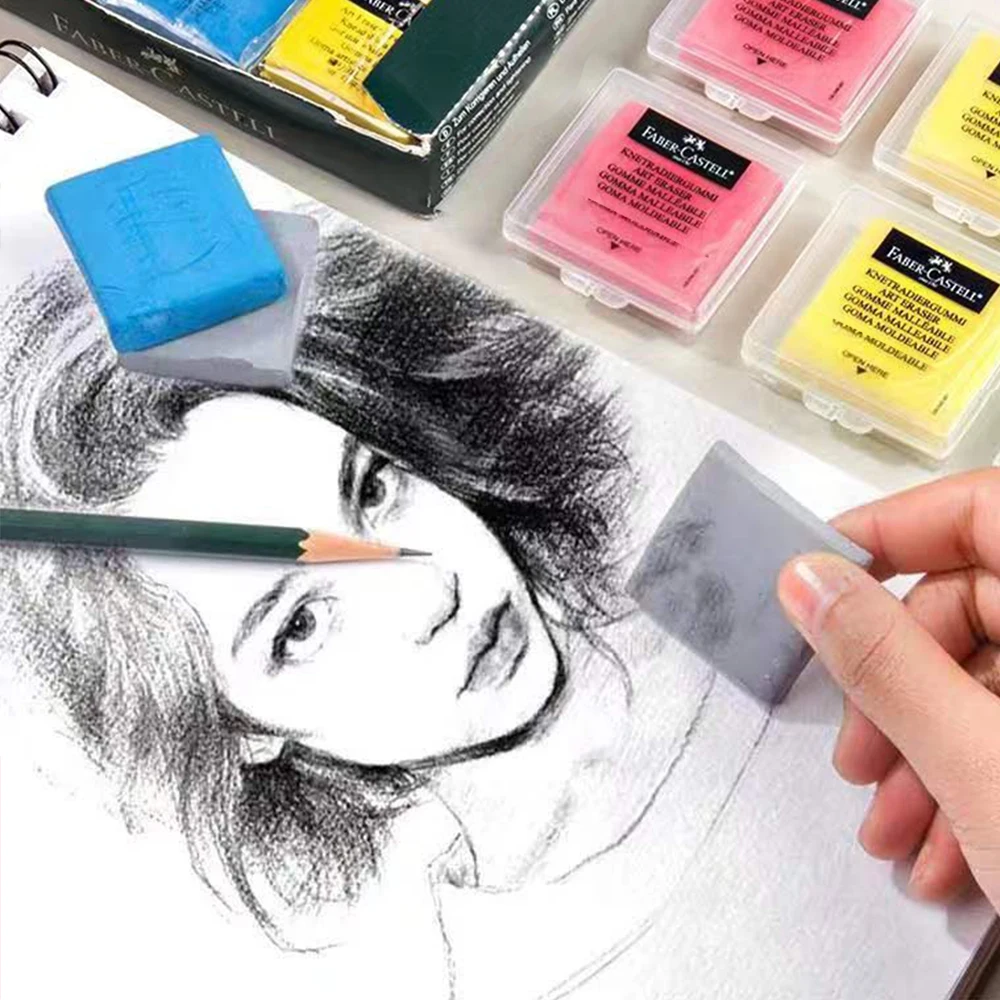 Solid Color Plasticity Rubber Eraser Soft Sketch Wipe Highlight Kneaded School Art Painting Supplies