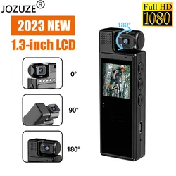 JOZUZE 1.3inch Screen 1080P Sports HD Mini Camera Portable Digital Video Recorder BodyCam Infrared Night Vision Police Camcorder
