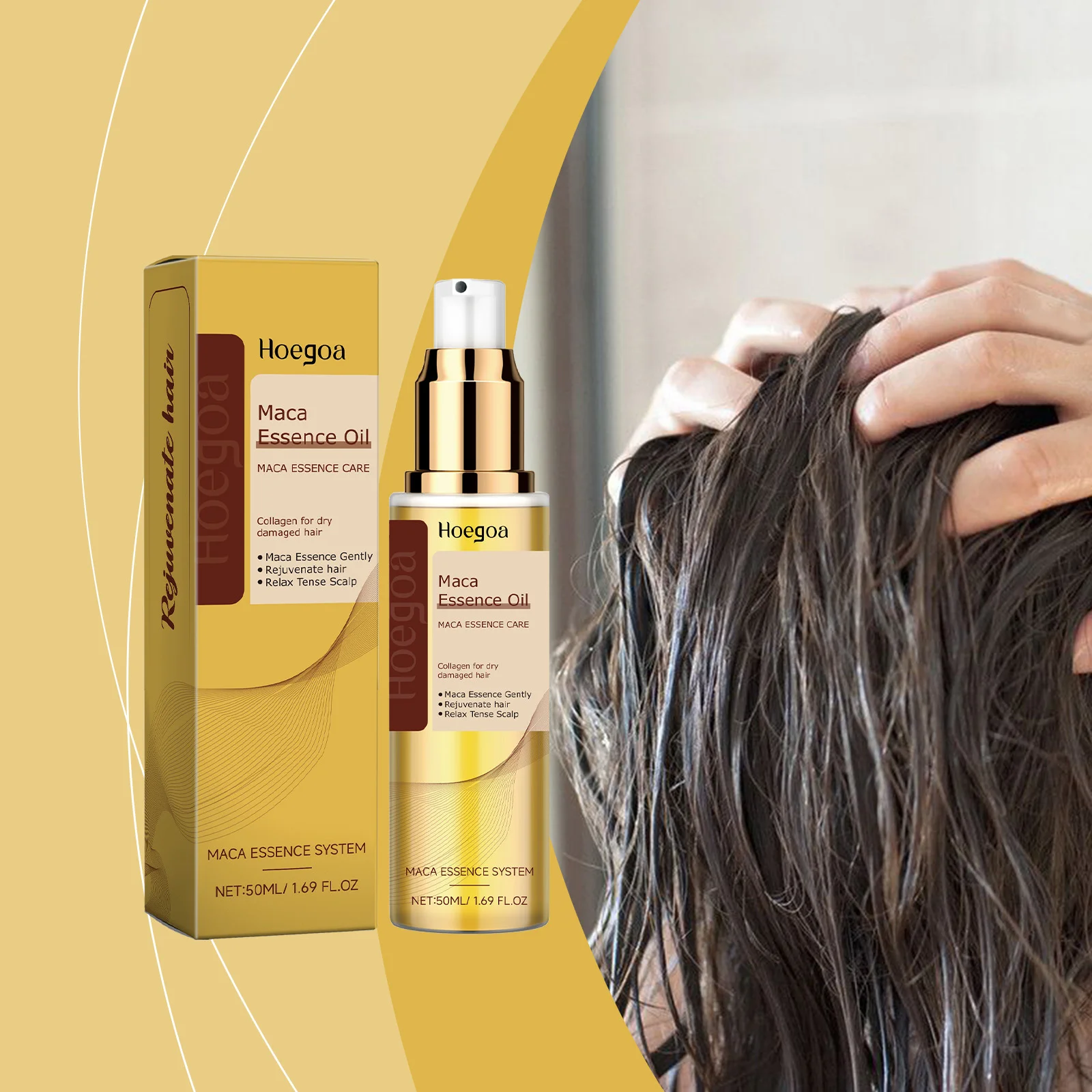 Pure Argan Oil Hair Essential Oil Preventing Hair Loss Nourishing Smoothing Dry Frizzy Multi-functional Argan Care Product