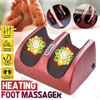 Massaggiatore elettrico per piedi a compressione calda terapia di riscaldamento rullo per impastare Shiatsu rilassamento muscolare sollievo dal dolore macchine per la Spa del piede 1