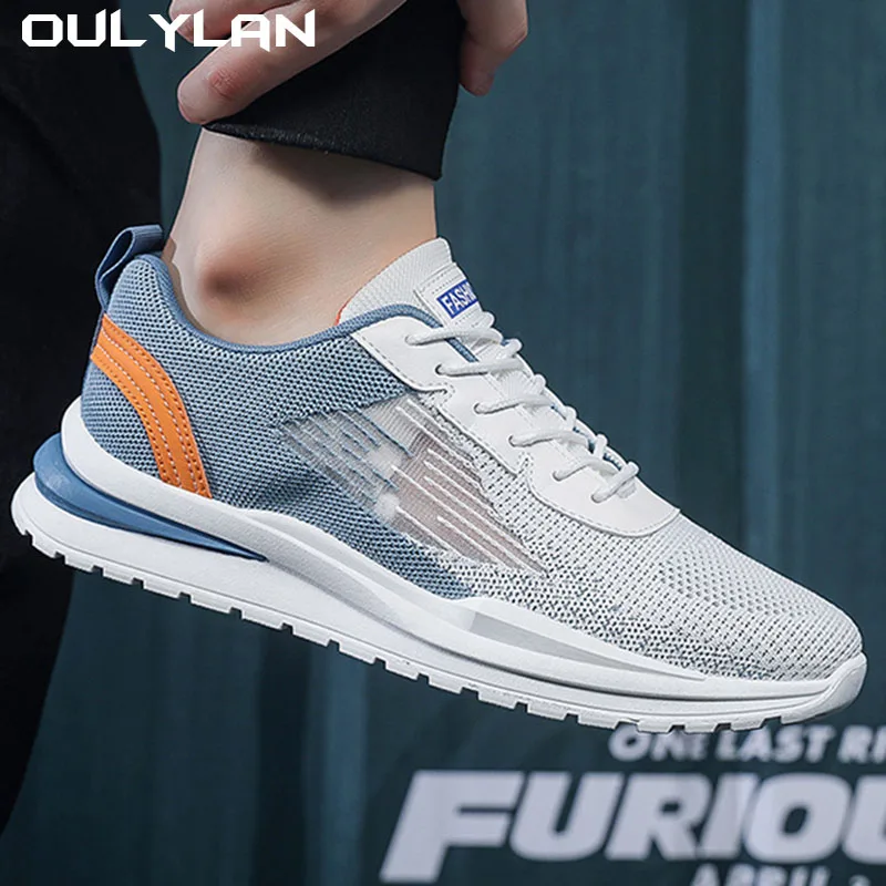 Men's Breathable Mesh Sports Shoes 2024 Fashion Casual Lightweight Sneakers Male Comfortable Outdoor Anti-slip Running Shoes