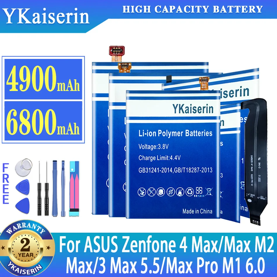 Batteria Per Asus Zenfone Max Pro M1 6.0 M2 Zb601Kl Zenfone 4 3 Max M2 Zb632Kl Zb633Kl M2 Dual Sim Max Zc550Kl Z010Ad Z010D