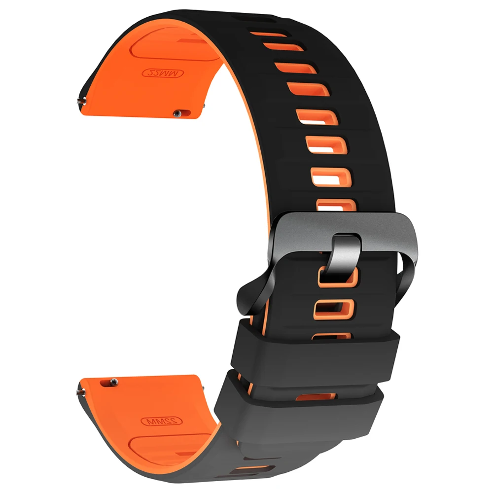 Enhanced Soft Rubber Sports Strap | Premium Replacement Bracelet, 20mm/22mm
