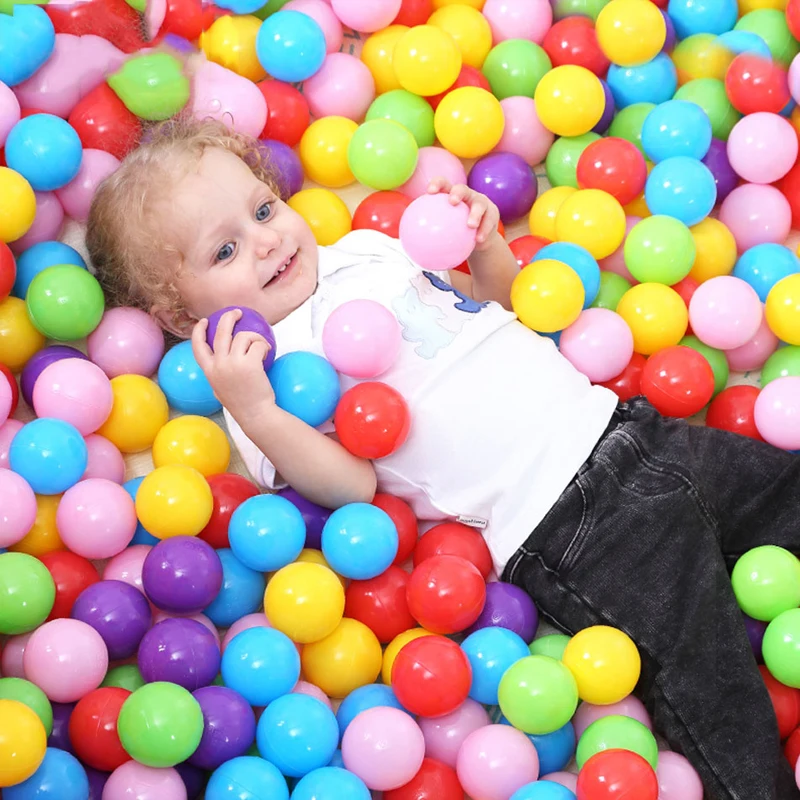 Ball Pit Balls 25-100pcs for Kids Plastic Pit 5/7cm Crush Proof Play BPA Free Non-Toxic Ocean With Reusable Net Bag
