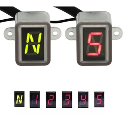 Universal Motorcycle Digital Tachometer Speedometer with Gear Indicator Display (5 gear)