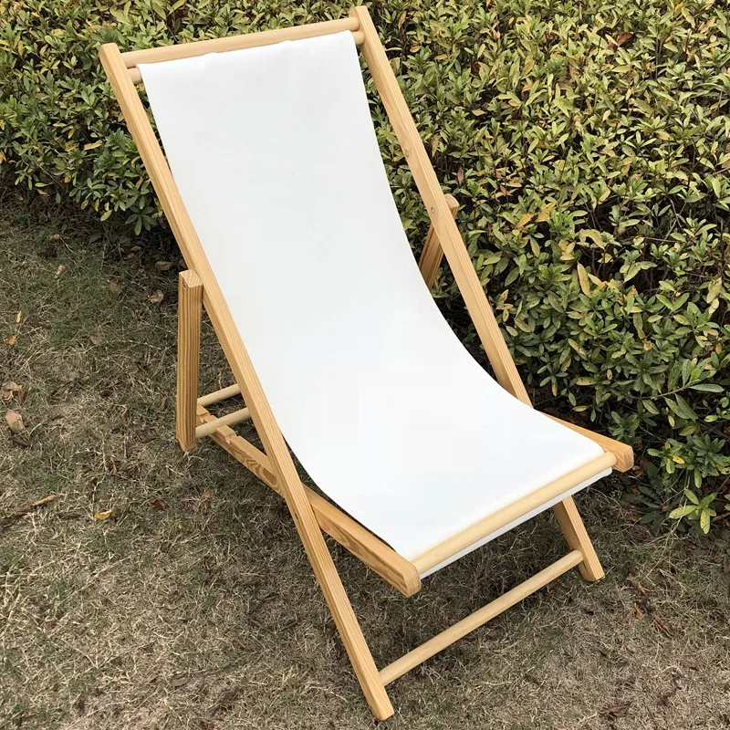 

Solid Wood Beach Chair Lounger Recliner Folding Canvas Chair Nap Chair Outdoor Portable Silla Plegable Outdoor Furniture WKOC