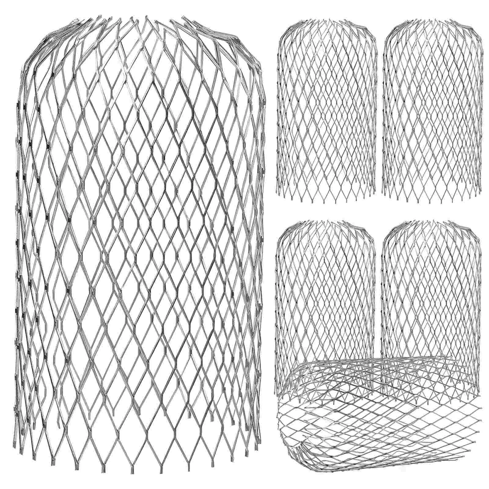 6 Pcs Gutter Downspout Protectors Guard Filter Mesh Strainer Metal Aluminum Plate Drain Cover