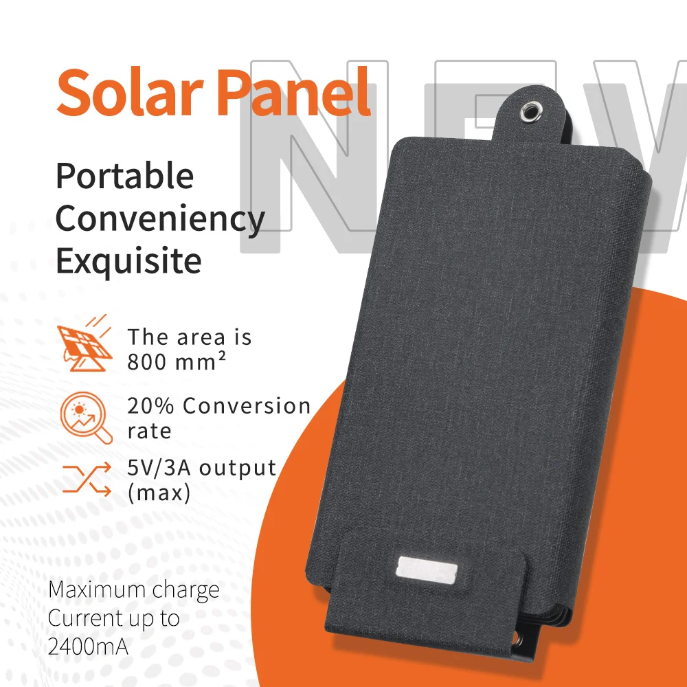 

B01 Solar Mobile Charger 5V Foldable Solar Panel With Type-C/USB Interface For Laptops/Phone Outdoor Hiking Camping Power Bank