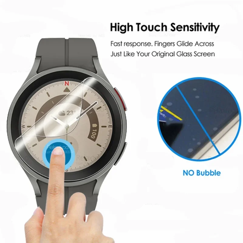 Premium Hydrogel Protective Film for Smartwatch Screens (1-5 Pack)