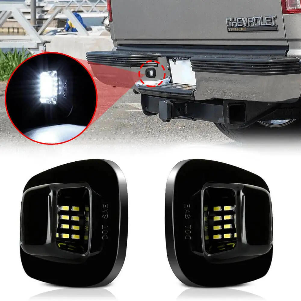 

2pc For 88-00 Chevy C/K 1500 2500 3500 Bright LED License Plate Light Tag Lamps
