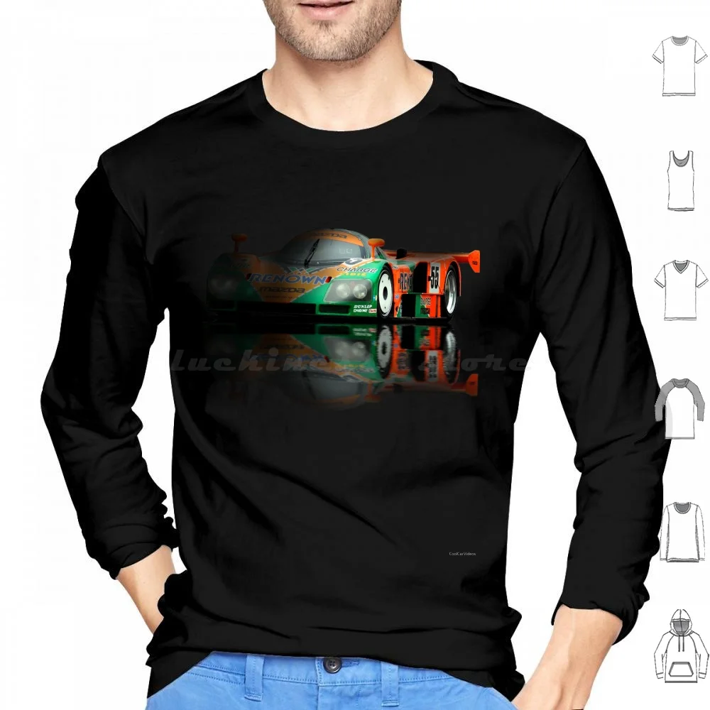 Mazda 787B Rotary Race Car Felpe Con Cappuccio Manica Lunga Mazda 787B Rotary Wankle Japanese Race Car Group C Mazda 787B Rotary