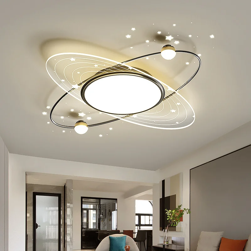 

Star Ring LED Iron Modern Chandelier Lights For Bedroom Living Room Kitchen Lamps Indoor Lighting Home Luster Ceiling Chandelier