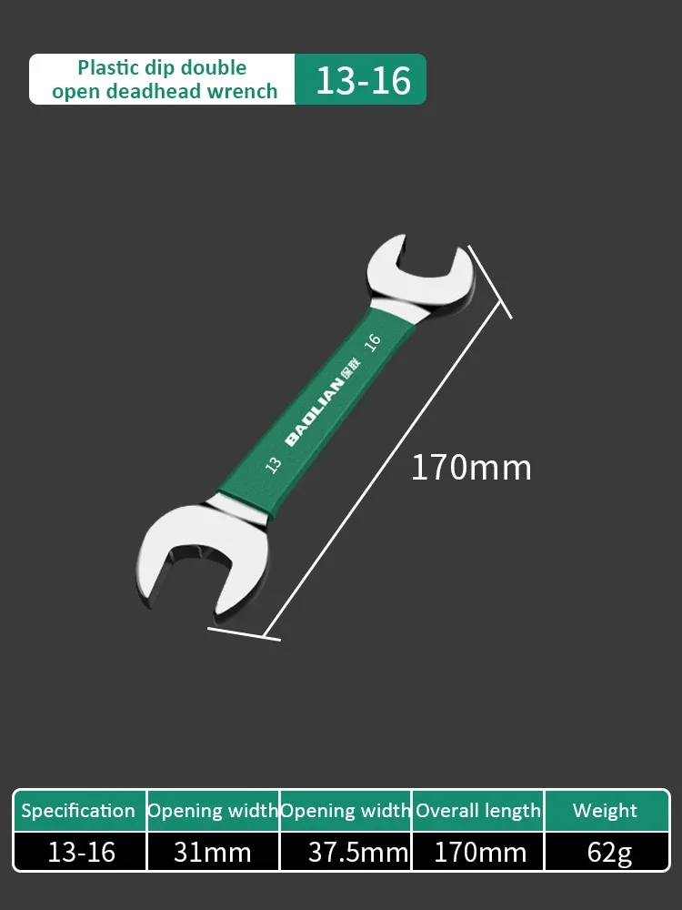 Double-Ended Open Wrench Set - Adjustable Hand Tool Kit