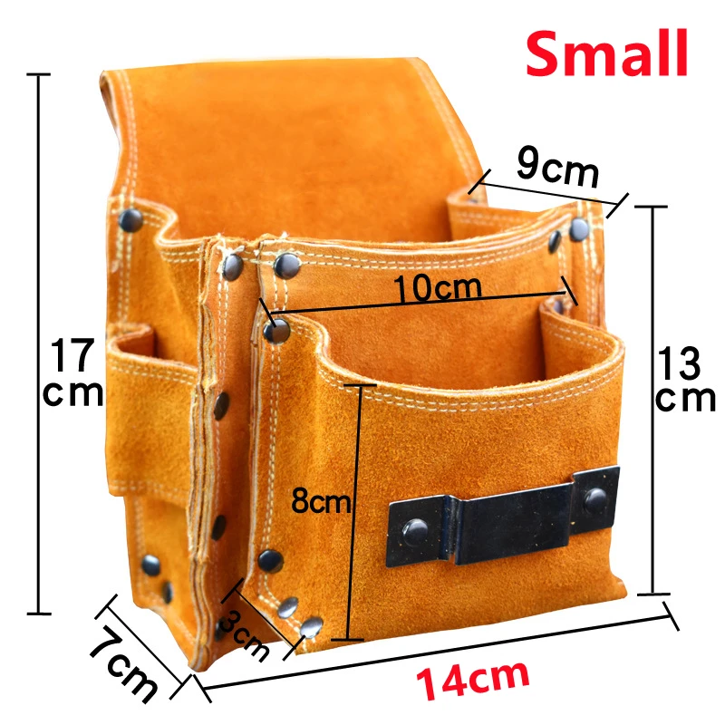 Electrician Repair Pocket Portable Tool Storage Bag, Outdoor Waist Bag, Tool Storage And Finishing, Pure Cowhide Craftsman Suppl tool pouch