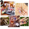 10PCS Mini Glass Bottle Miniature Bottle Mini Cork Glass Vials DIY Mini Wishing Drifting Bottle Wedding Party Decor Glass Jars 6