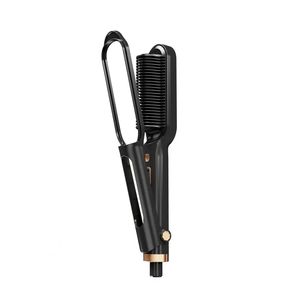 

Heat Protective Hair Straightener Lcd Display Hair Straightening Brush 2-in-1 Adjustable Temperature for Healthy for Straight