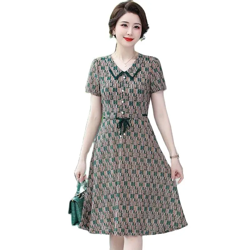 

Fashion Dress High-grade Floral Age-reducing And Slim Fit New Ladies Skirt National Style And Temperament Printed Long Skirt