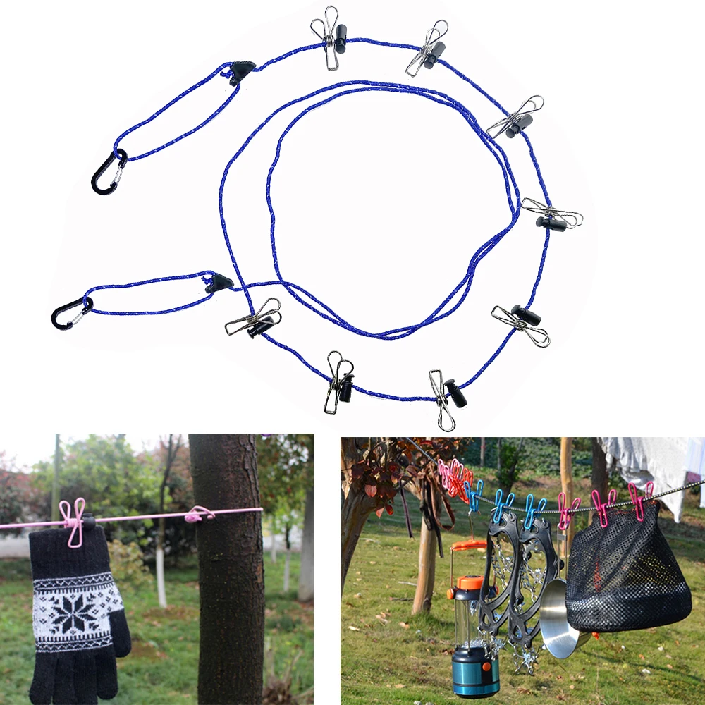 

Non Slip Tent Accessory Portable Adjustable Sling Retractable Outdoor Camping Travel Clothesline Hanging Laundry Balcony