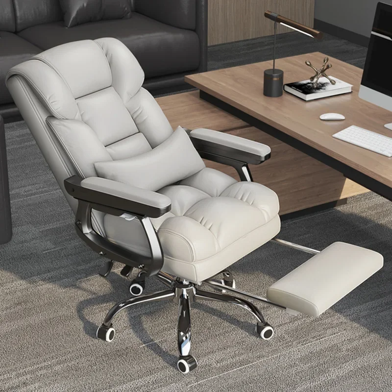 Leather Office Chairs Modern Mobile Ergonomic Computer Playseat Cushion Accent Chair Swivel Chaises De Bureau Luxury Furniture