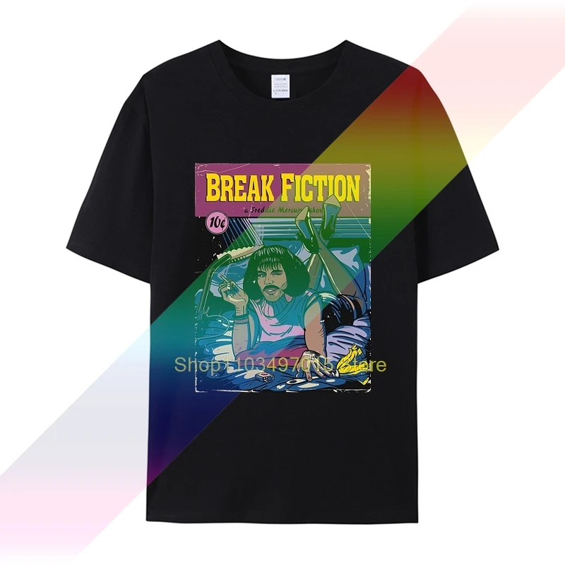 Break Fiction Freddy Mercury I Want To Break Free Pulp Fiction Maglietta Nera Maglietta Da Uomo Queen Tee
