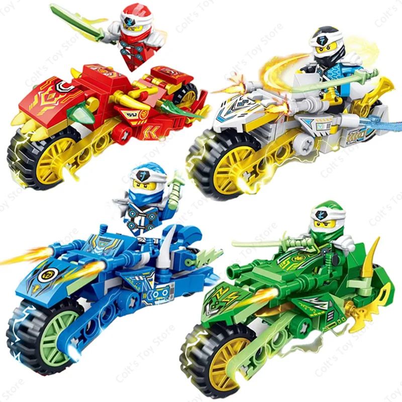 

New Ninja Legacy Kai Jay Zane Lloyd Motor Motorbike Building Blocks Bricks Mech Robot Classic Movie Model Toys For Kids Gifts
