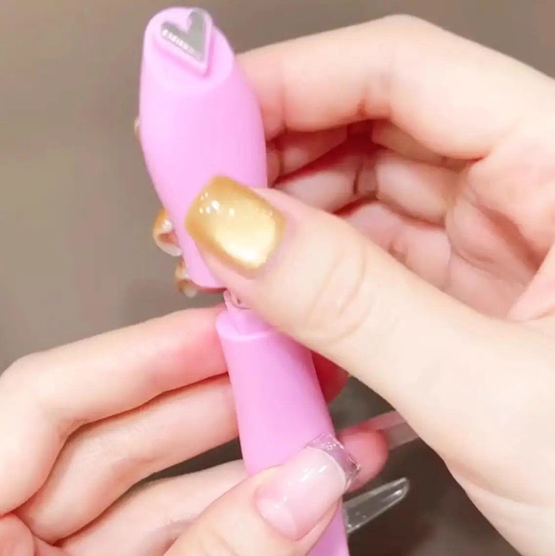 3IN1 Love-Heart&Snake Pattern Cat Eye Nail Magnet Pen French/Water Ripple Cat Eye Strong Magnet Pen DIY Manicure Tool