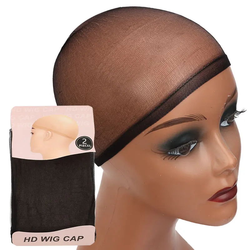 HD-Perückenkappe, unsichtbare Motorhaube, Perruque, Schwarz, Braun, Beige, Weiß, Perückennetz, Haarnetze, 2 Packungen, 4 Stück HD-Strumpfkappen für Perücken – Detail 10