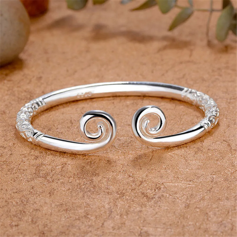 Adjustable Explosivea Couple Bracelet Tight Hoop Curse Bracelet Monkey King Thai Silver Bracelet Couple Student Retro Jewelry 2