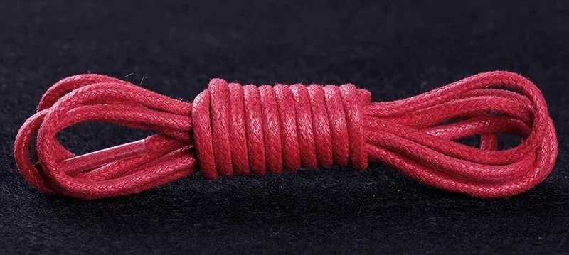 Premium Waxed Cotton and Leather Waterproof Shoelaces