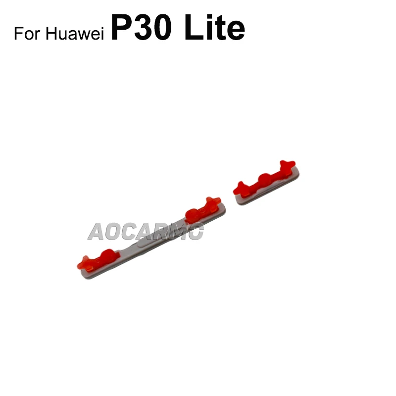 화웨이 P30 라이트/노바 4e용 Aocarmo 사이드 키 전원 볼륨 버튼 교체 부품
