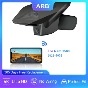 Telecamera per auto per 2025 2026 Ram 1500 Tungsteno Longhorn Bighorn Laramie Tradesman Rebel, ARB 4K Dashcam