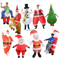 Inflatable Garment Christmas Halloween Inflated Santa Claus Snowman Tree Cosplay Costume Carnival Xmas Party Festival Props