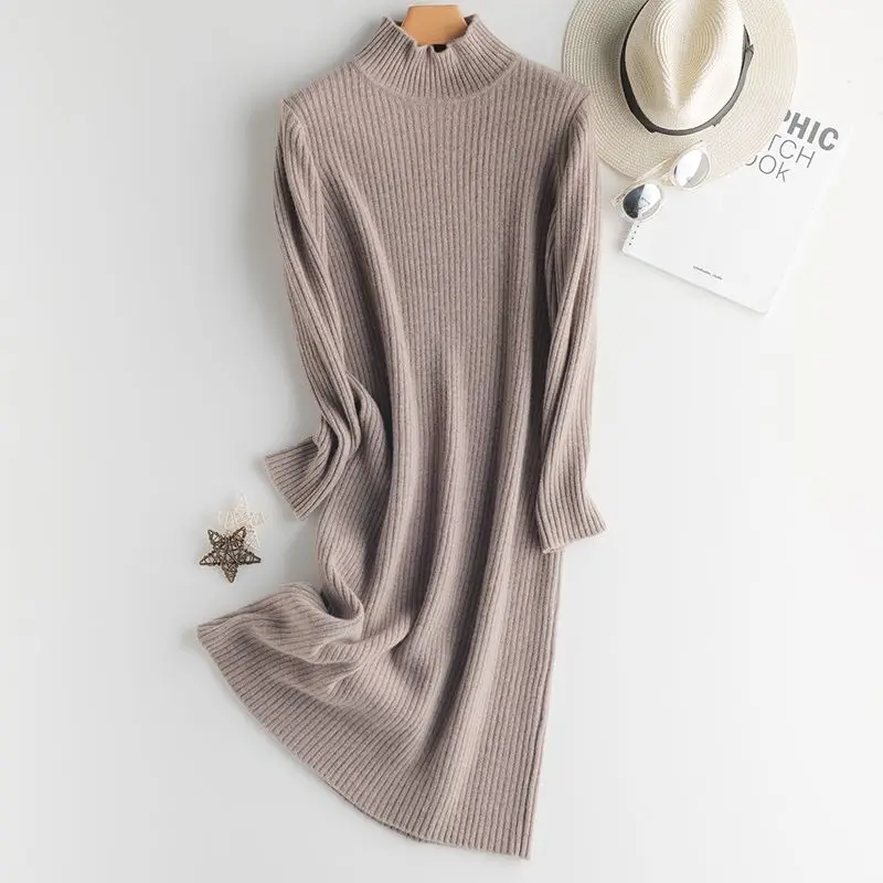 Casual Aesthetic Maxi Sweater Dress for Women Winter Loose Woman Robe Long  Vintage Dresses Knitted Bodycon Korean Fashion White - AliExpress 200000345
