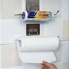2PCS Kitchen Paper Towel Holder Adhesive Toilet Paper Rack Towel Hanger Tissue Dispenser Roll Napkin Cabinet Storage Accessories 1