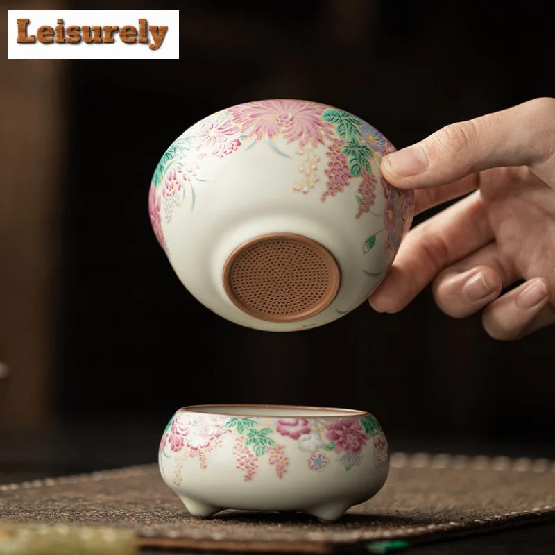 Lard Jelly Small Garden Tea Separator Infusor Handmade Tea Strainer Dispenser Tea Maker Tea Filter Tableware Accessories Craft