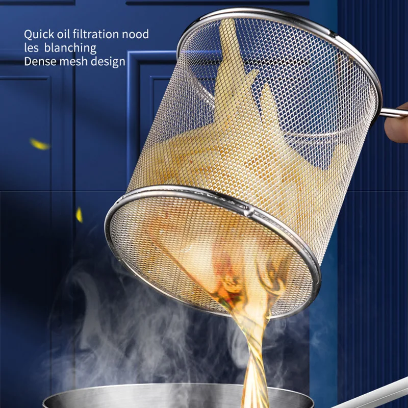 New Deep Fryer 304 Stainless Steel Fryer With Frying Basket Auxiliary Food Pot To Deepen Japanese Milk Pot For Deep Fryer